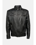 Men's Black Leather Biker Jacket - Attila | Leather Trend