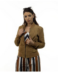 Women's Suede Bomber Jacket – Malesia | Leather Trend