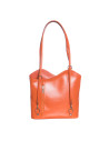 Borsa da donna mod. Joy Arancio in vera pelle 100% made in Italy