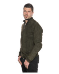 Bomber in Pelle Camoscio Verde - Napoli | Leather Trend