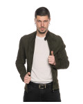 Bomber in Pelle Camoscio Verde - Napoli | Leather Trend