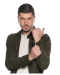Suede Leather Bomber Jacket - Napoli | Leather Trend