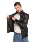 Bomber Uomo Nero in pelle - Marcello | Leather Trend