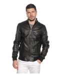 Bomber in Pelle Nero da Uomo - Napoli | Leather Trend