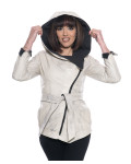 Women's Ivory Leather Jacket - Colima | Leather Trend