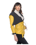 Giacca Donna Gialla in Pelle - Colima | Leather Trend
