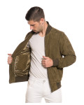 Bomber Uomo Verde Chiaro in Pelle Camoscio – David | Leather Trend
