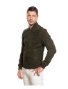 Bomber Uomo Verde in Pelle Camoscio – David | Leather Trend