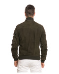 Bomber Uomo Verde in Pelle Camoscio – David | Leather Trend