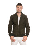 Bomber Uomo Verde in Pelle Camoscio – David | Leather Trend