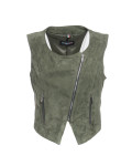 Gilet in camoscio da donna - Elena Bis | Leather Trend