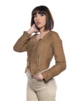 Gilet Donna Cuoio in vero Camoscio 100% made in Italy mod. Elena