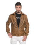 Bomber in Pelle da Uomo Cuoio - Fonzie | Leather Trend