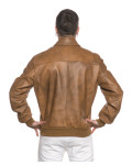 Bomber in Pelle da Uomo Cuoio - Fonzie | Leather Trend