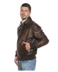 Bomber in Pelle da Uomo Marrone - Fonzie | Leather Trend