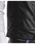 Gilet in pelle da uomo nero - Gianni | Leather Trend