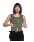 Women's suede vest - Elena Bis | Leather Trend