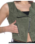 Gilet in camoscio da donna - Elena Bis | Leather Trend