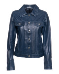 Giacca Donna Blu in Pelle – Giusy | Leather Trend
