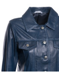 Giacca Donna Blu in Pelle – Giusy | Leather Trend