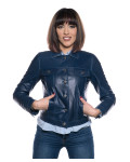 Giacca Donna Blu in Pelle – Giusy | Leather Trend