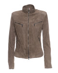 Women's Mud Suede Biker Jacket - Kelly | Leather Trend