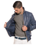 Bomber uomo modello Kiwey – Argo | Leather Trend