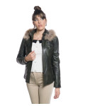 Women's Green Leather Jacket – Michelina Cap | Leather Trend