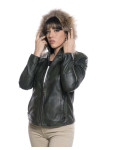 Women's Green Leather Jacket – Michelina Cap | Leather Trend