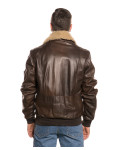 Bomber in pelle e montone da uomo - Leo | Leather Trend