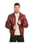 Bomber in pelle da uomo - Leo | Leather Trend