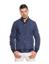 Bomber in Camoscio Uomo Blu – Victor | Leather Trend