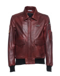 Bomber in Pelle da Uomo Bordeaux - Dante | Leather Trend