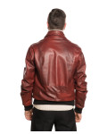 Bomber in Pelle da Uomo Bordeaux - Dante | Leather Trend