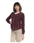 Giacca Donna Bordeaux in Pelle Camoscio – Viola | Leather Trend
