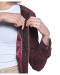 Giacca Donna Bordeaux in Pelle Camoscio – Viola | Leather Trend