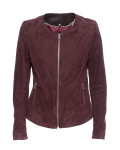 Giacca Donna Bordeaux in Pelle Camoscio – Viola | Leather Trend