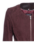 Women's Bordeaux Suede Leather Jacket – Viola | Leather Trend