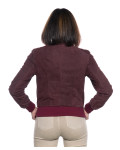 Bomber in Camoscio da Donna Bordeaux - Polo | Leather Trend