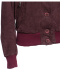 Bomber in Camoscio da Donna Bordeaux - Polo | Leather Trend