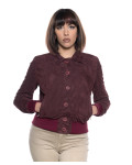 Bomber in Camoscio da Donna Bordeaux - Polo | Leather Trend