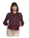 Woman suede jacket mod. Polo shirt in genuine Bordeaux suede leather 100% made in Italy