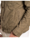 Giacca in Camoscio da Uomo Tortora - Roberto | Leather Trend