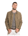 Men's Taupe Suede Leather Jacket - Roberto | Leather Trend