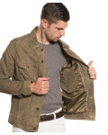 Men's Taupe Suede Leather Jacket - Roberto | Leather Trend