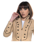 Giacca Donna Crema in Pelle Camoscio – Belen | Leather Trend