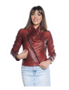 Women's Bordeaux Leather Jacket – Scialla | Leather Trend