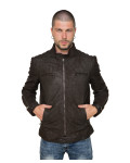 Biker Nabuk Testa di Moro in Pelle Oil - Alfonso | Leather Trend