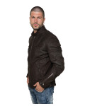 Biker Nabuk Testa di Moro in Pelle Oil - Alfonso | Leather Trend