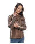 Biker in Pelle Tamponata Cuoio – Raven | Leather Trend